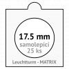 matrix bile samolepici mincovni ramecky na mince prumer 17 5 mm baleni 25 ks 5x5 cm leuchtturm 311005 lighthouse