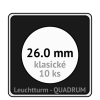quadrum klasicke hranate kapsle 26 mm na mince ctvercove bublinky mincovni pouzdra 50x50 mm 10ks leuchtturm 329295 lighthouse