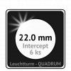 quadrum intercept prumer 22 mm ochranne bublinky 22mm protikorozni ctvercove mincovni kapsle na mince proti oxidaci patine leuchtturm 344147 lighthouse